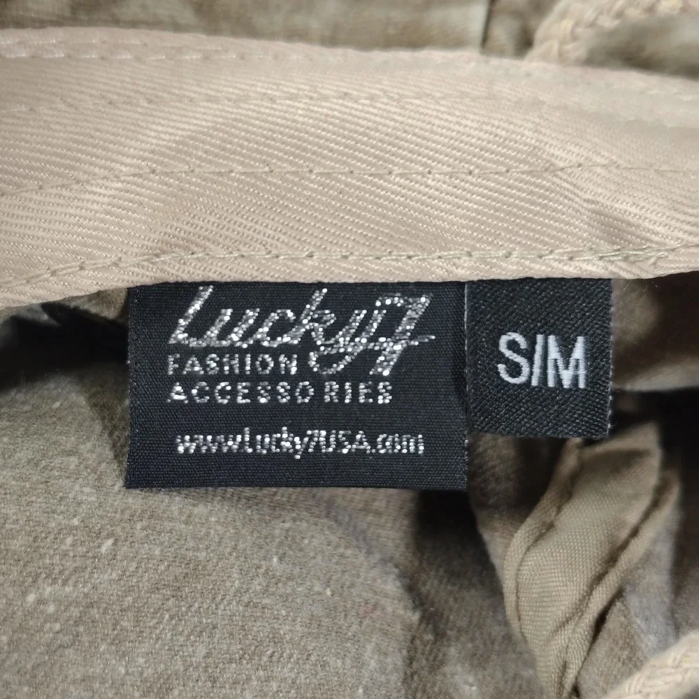 Yellowstone Bucket Hat Khaki Cotton Acid Wash Boonie Safari Small Medium Lucky 7